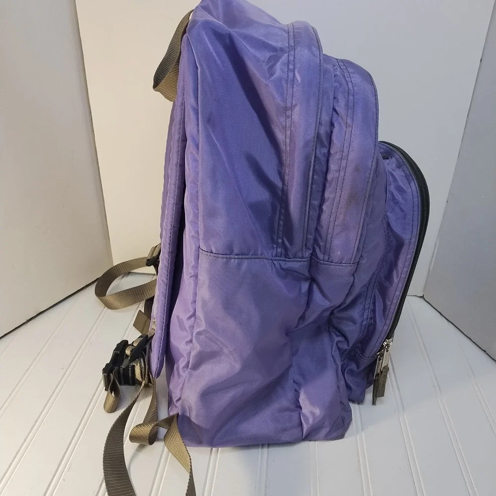 LL Bean Purple Deluxe Book Pack Backpack Reflective School Bag Laptop Commuter